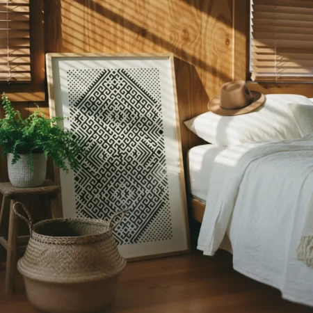 AŠIS I - Simboliškas lietuviškų raštų paveikslas iš medžio